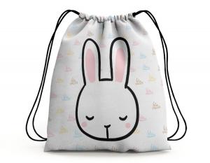 SACOCHILA FELIZ PÁSCOA - MOD15 Tecido 100% Poliéster (oxford)  Personalizado Frente e Verso Sublimação Cordão em Nylon 