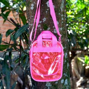 SHOULDER BAG M 16x20xcm Cristal Neon L16 x A20 x P8cm   Costura Artesanal 