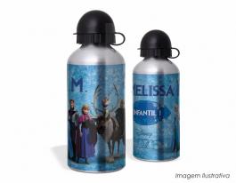 SQUEEZE EM ALUMÍNIO - FROZEN Alumínio Prata com biqueira e tampa de 500ml  Sublimação  