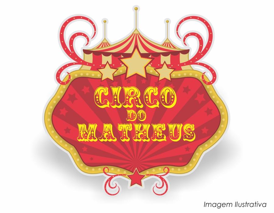 Placa decorativa circo vintage - 60x61cm